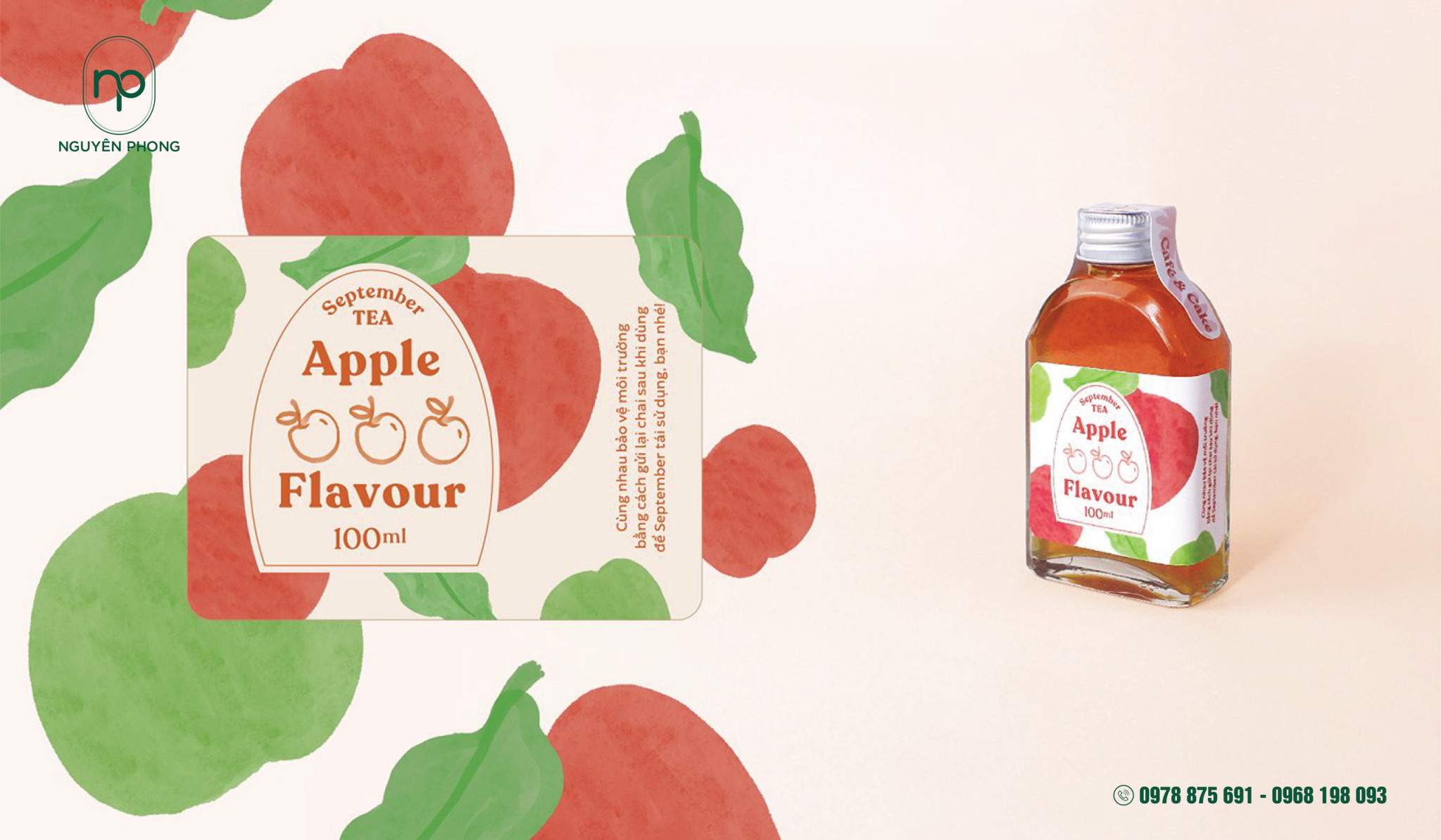 In sticker dán nước trái cây